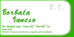 borbala vancso business card